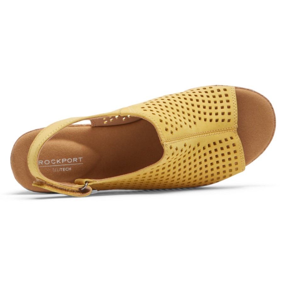 Rockport Women's Briah Perf Sling Sandal Sweet Corn