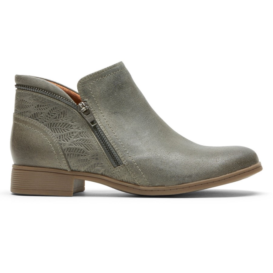Rockport Women's Crosbie Bootie Grey Green