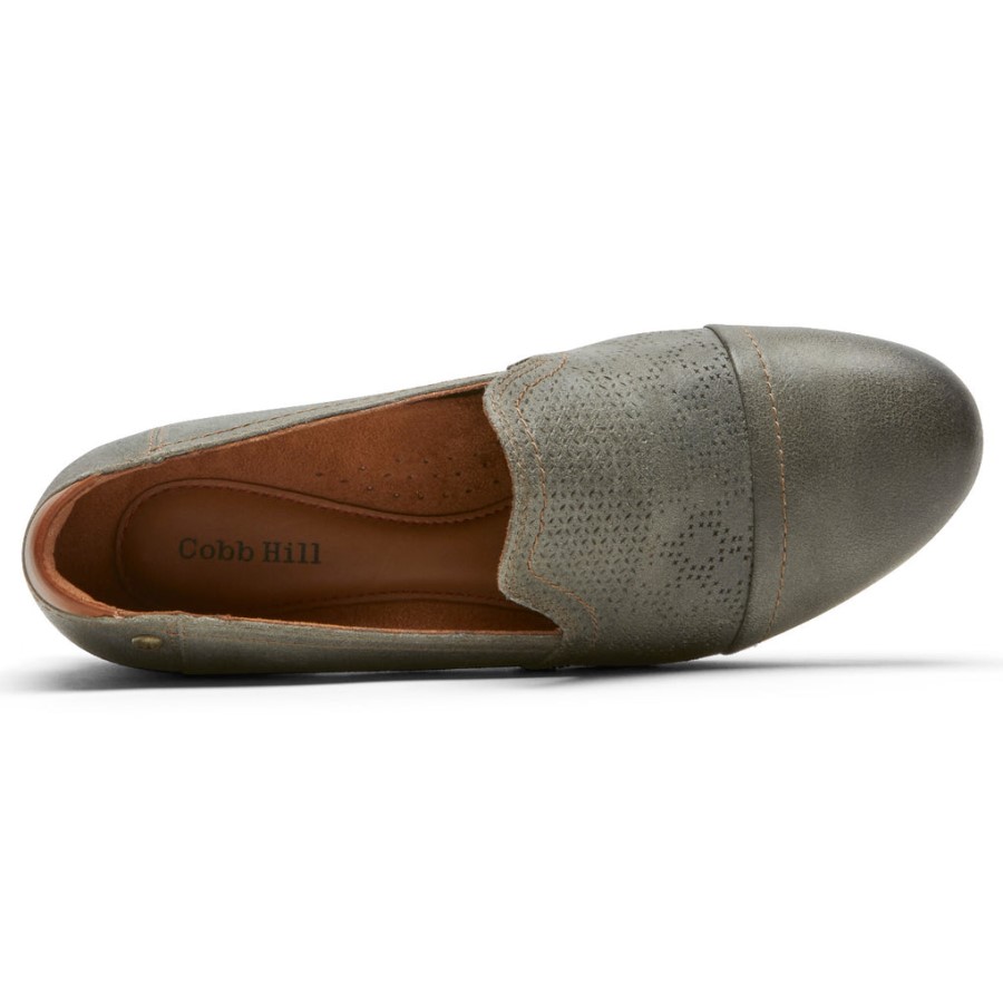 Rockport Women's Crosbie Slip-On Grey Green
