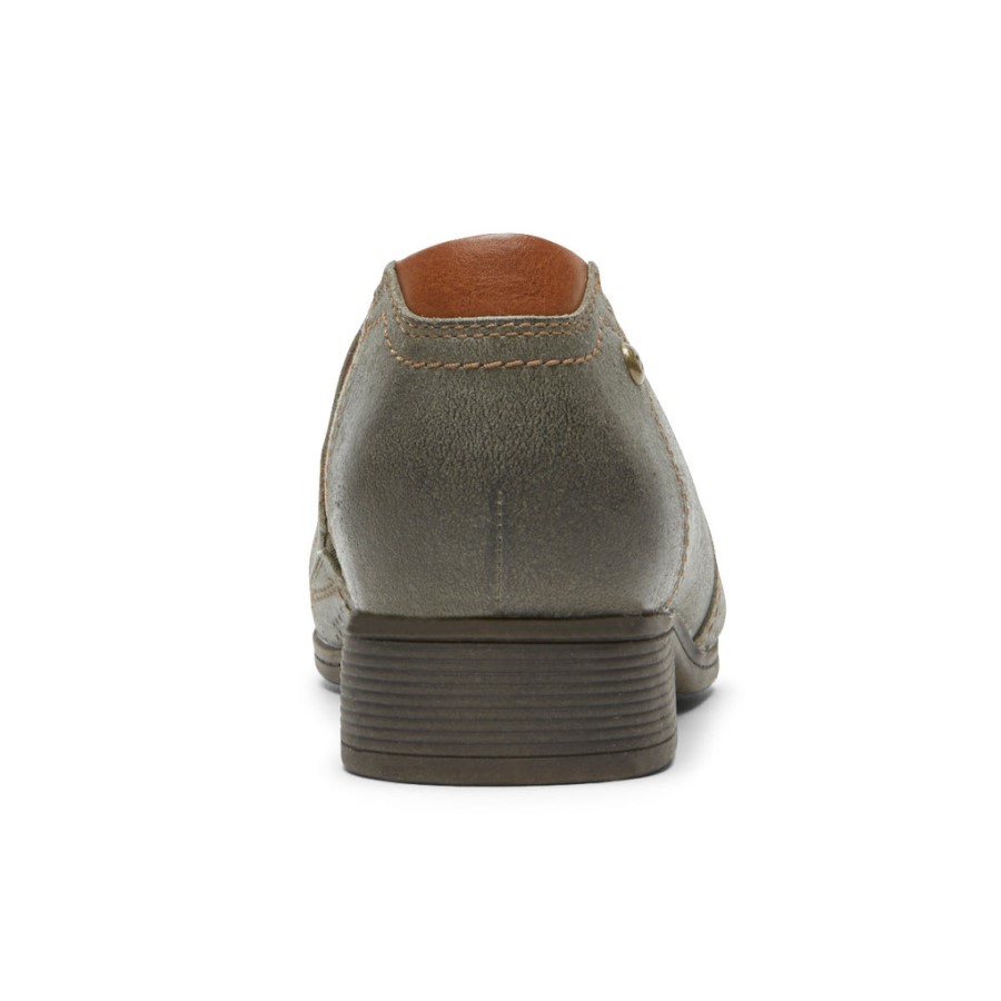 Rockport Women's Crosbie Slip-On Grey Green
