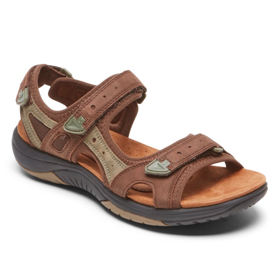 Rockport Women's Fiona Adjustable Sandal Brown Multi