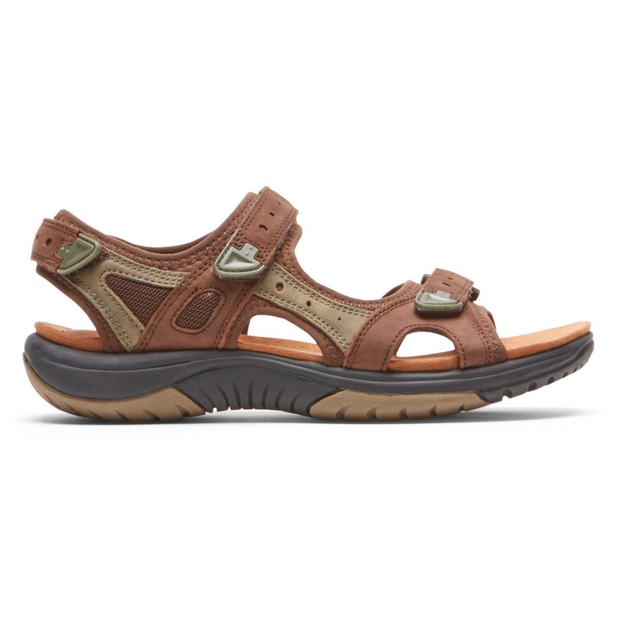 Rockport Women's Fiona Adjustable Sandal Brown Multi