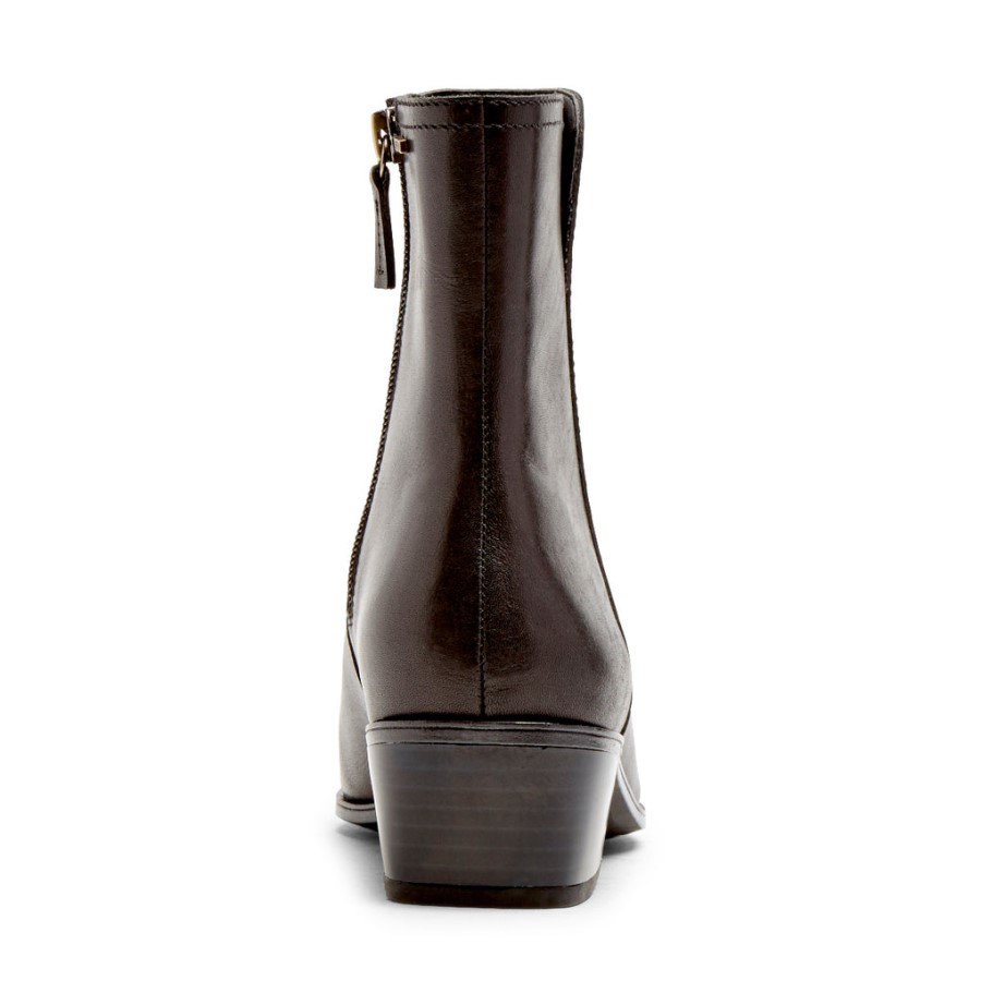 Rockport Women's Geovana Mid Boot Black Leather Waterproof