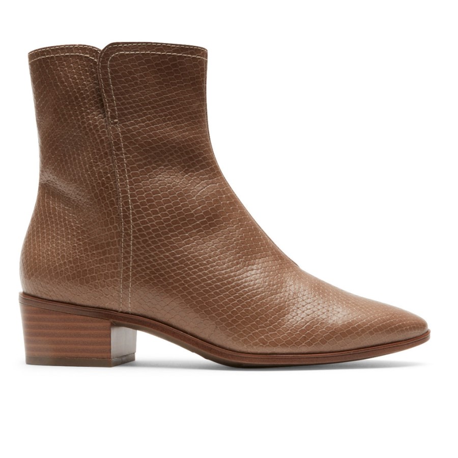 Rockport Women's Geovana Mid Boot Khaki Snake