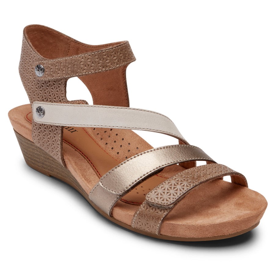 Rockport Women's Hollywood 4-Strap Sandal Dove Multi