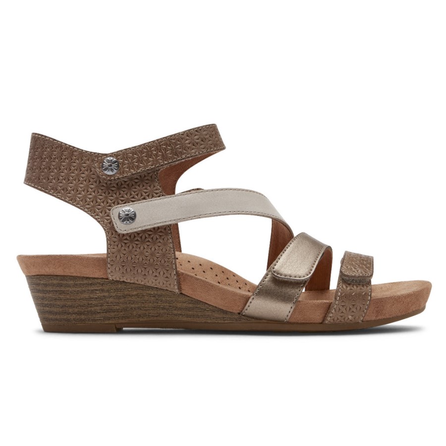 Rockport Women's Hollywood 4-Strap Sandal Dove Multi