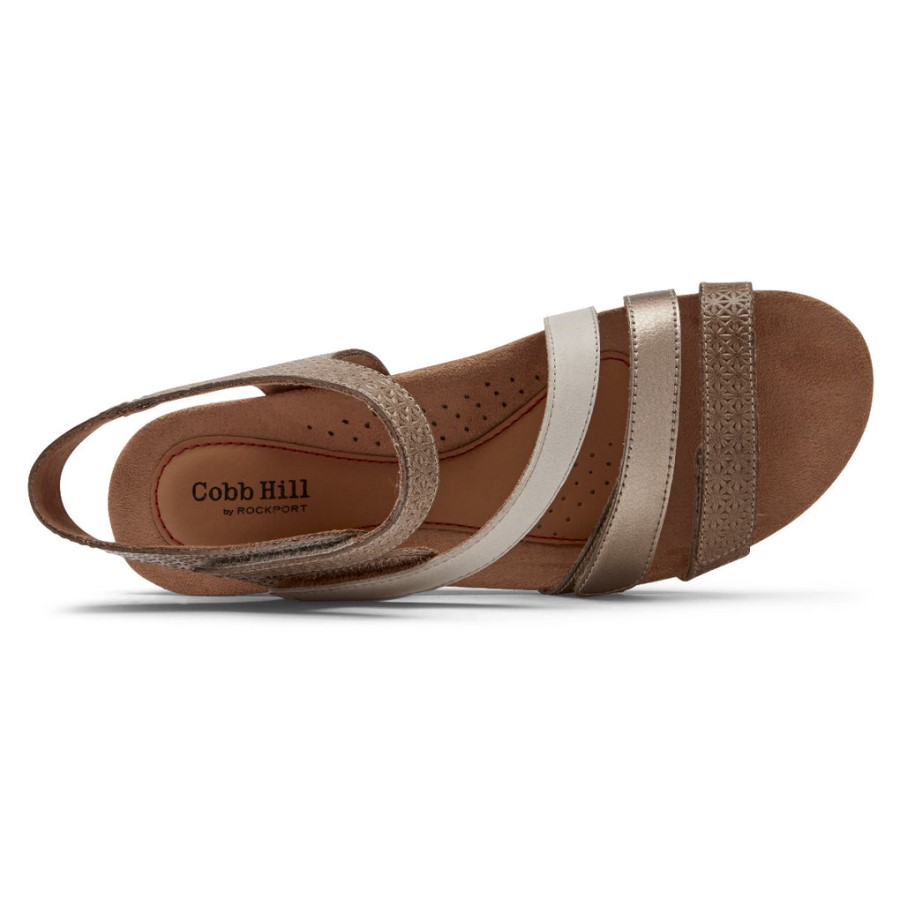 Rockport Women's Hollywood 4-Strap Sandal Dove Multi