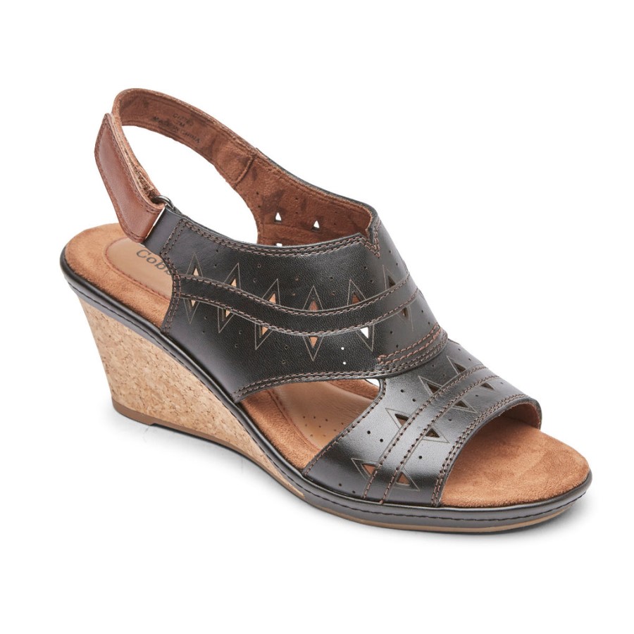 Rockport Women's Janna Perforated Slingback Black