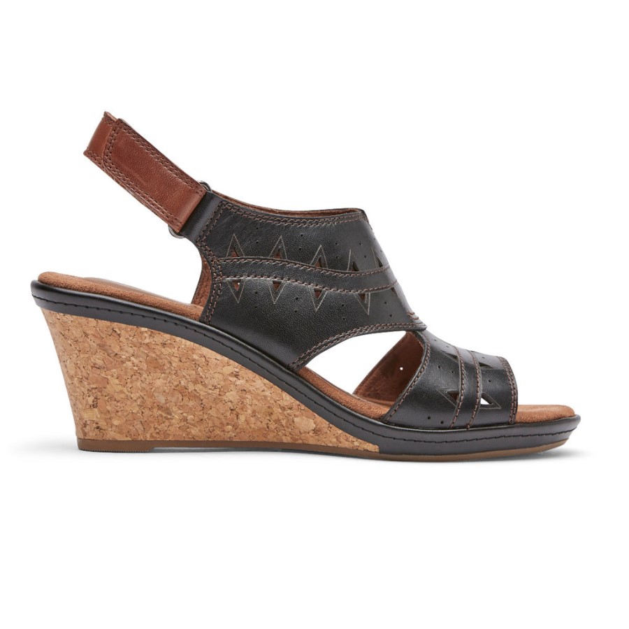 Rockport Women's Janna Perforated Slingback Black