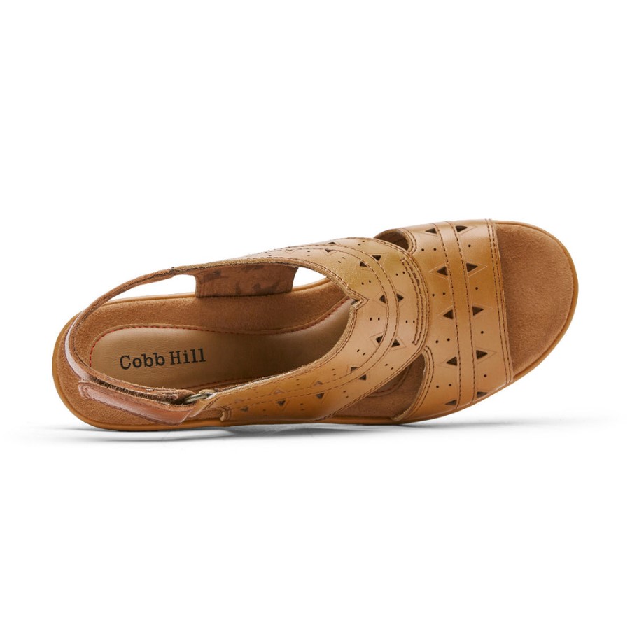 Rockport Women's Janna Perforated Slingback Tan