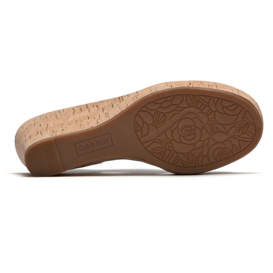 Rockport Women's Janna Wedge Sandal Black Nubuck