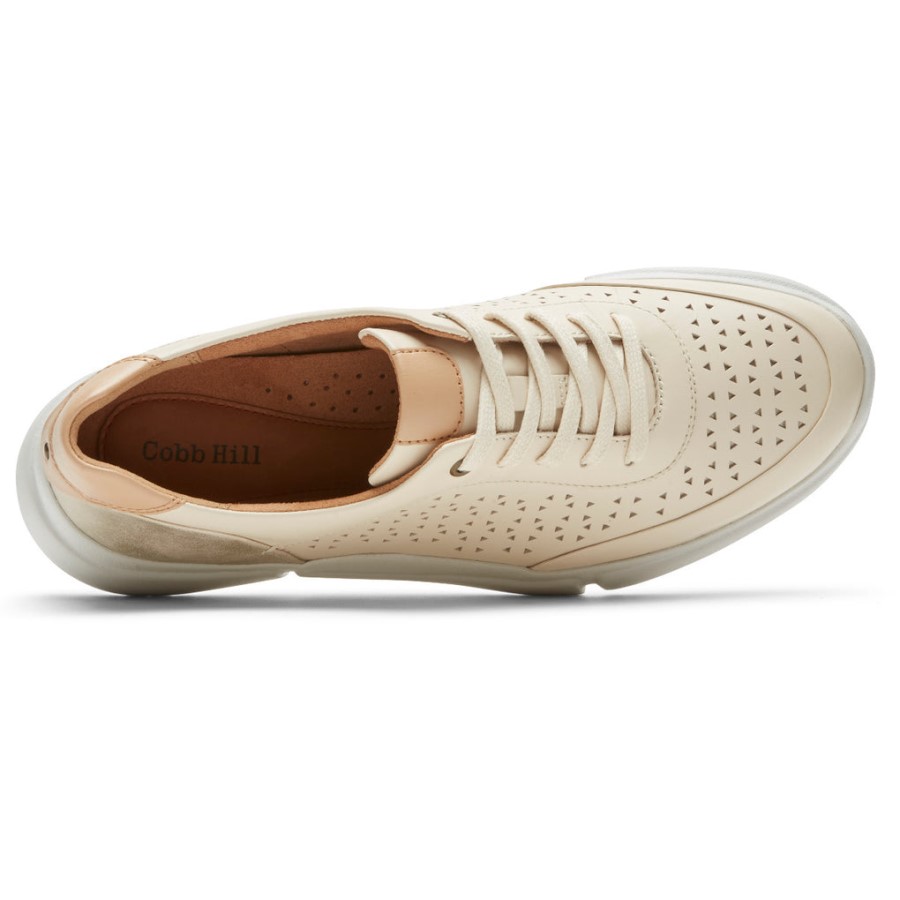 Rockport Women's Juna Perforated Sneaker Vanilla