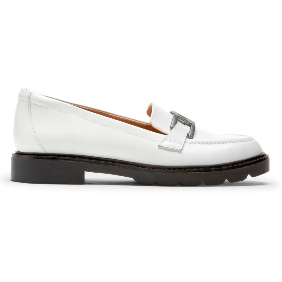 Rockport Women's Kacey Chain Loafer White