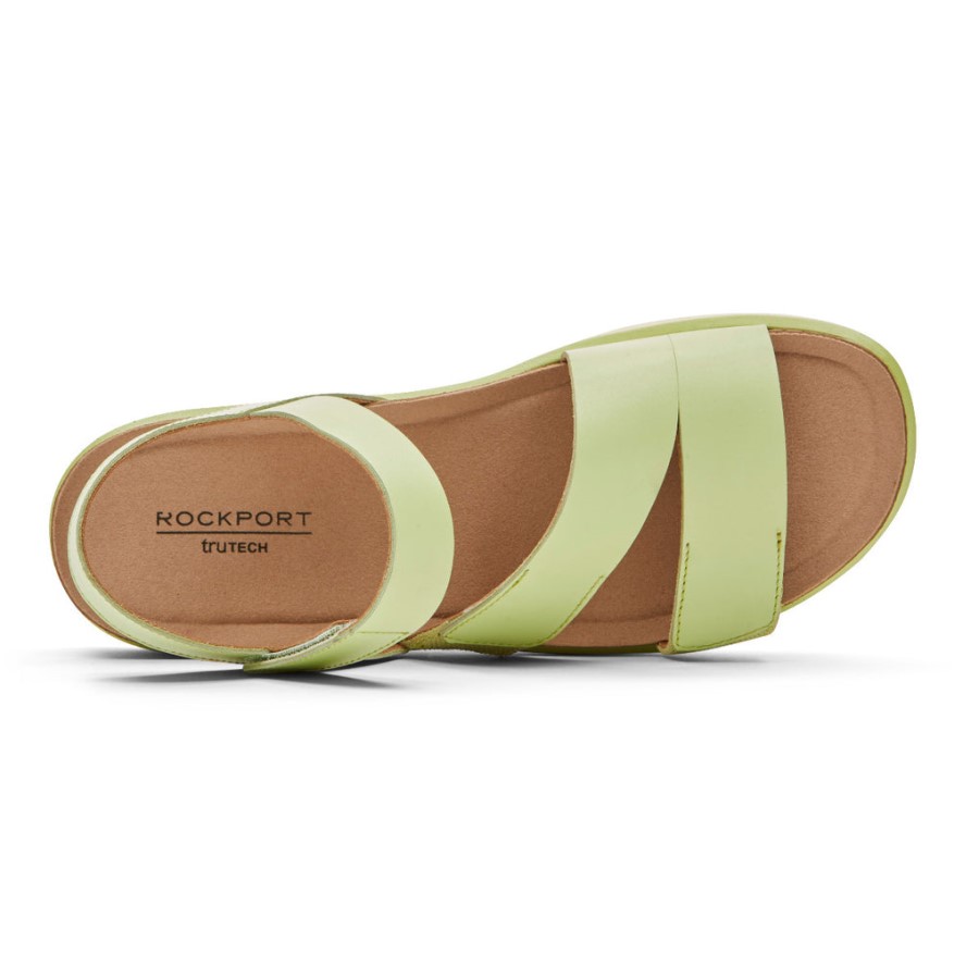 Rockport Women's Kells Bay 3-Strap Sandal Celery