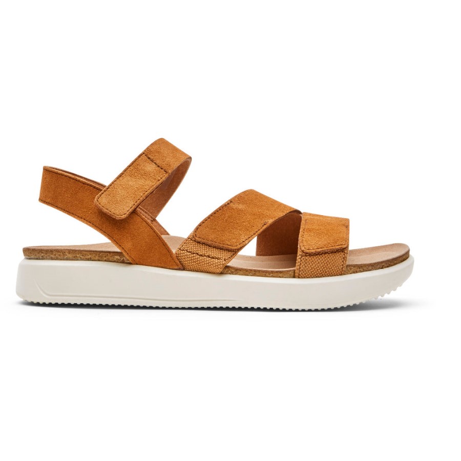 Rockport Women's Kells Bay 3-Strap Sandal Honey