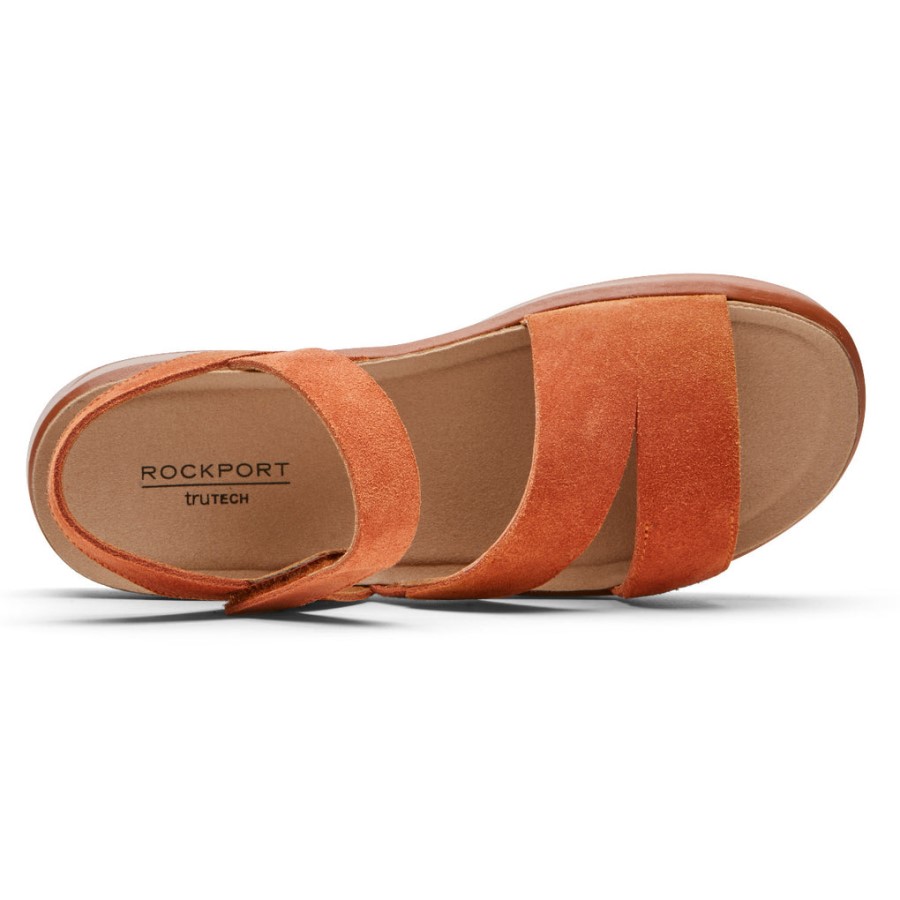 Rockport Women's Kells Bay 3-Strap Sandal Picante
