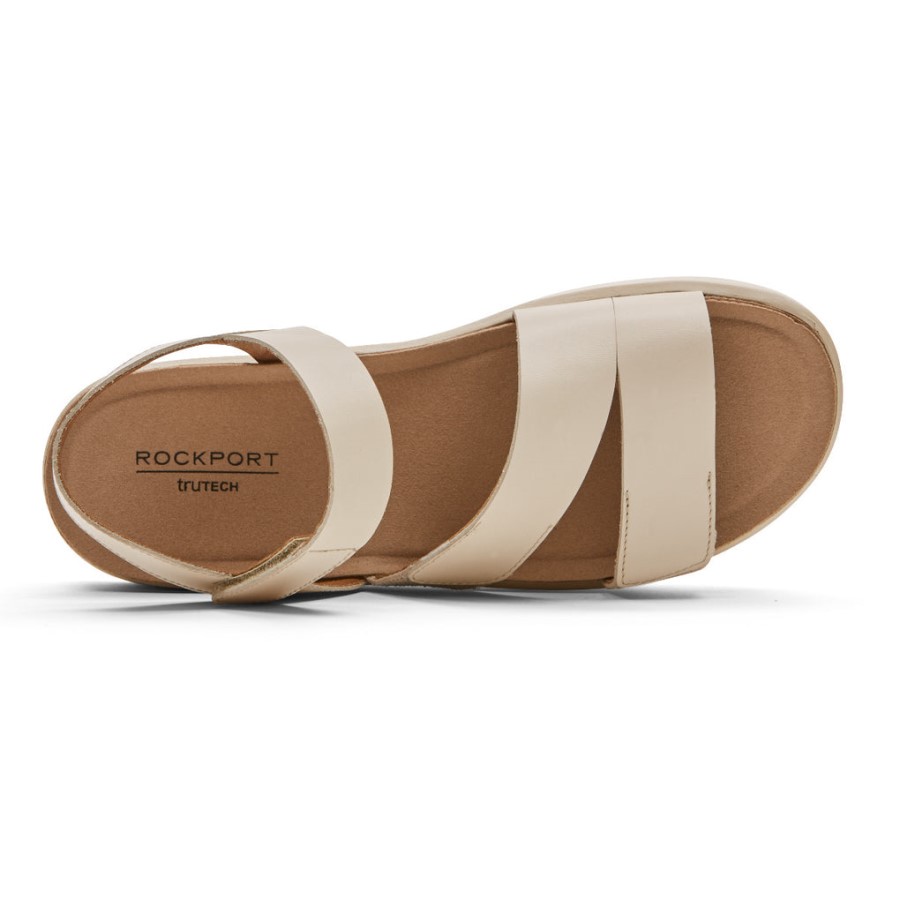 Rockport Women's Kells Bay 3-Strap Sandal Vanilla