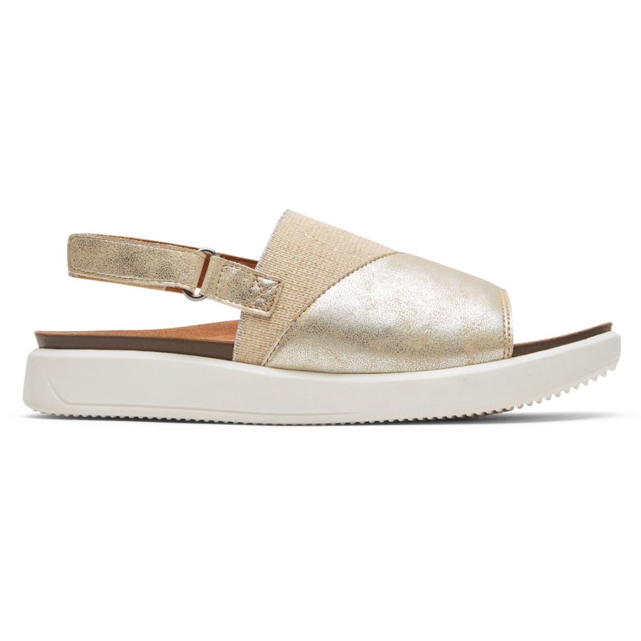 Rockport Women's Kyra Slingback Sandal Platinum