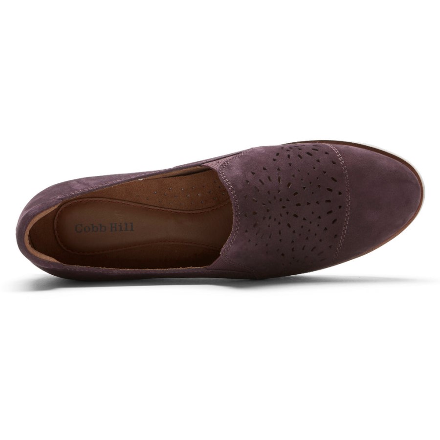 Rockport Women's Laci Twin-Gore Slip-On Eggplant