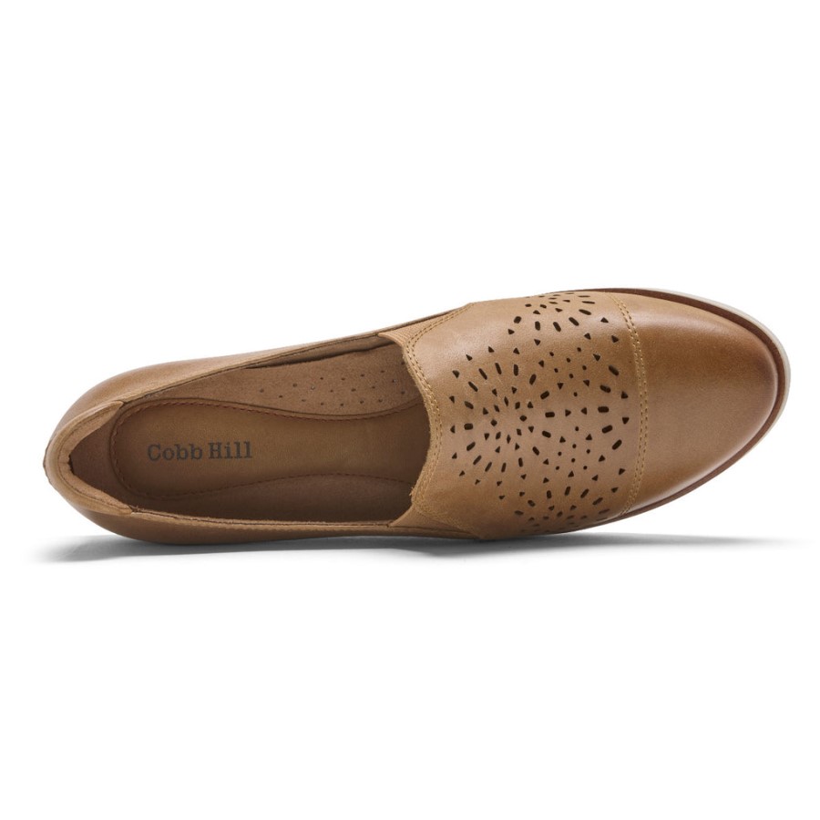 Rockport Women's Laci Twin-Gore Slip-On Honey Leather