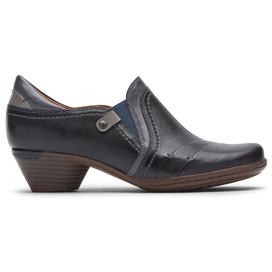 Rockport Women's Laurel Slip-On Blue Leather