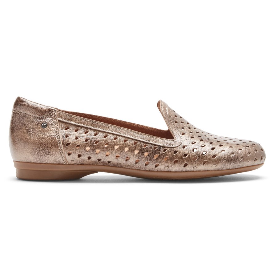 Rockport Women's Maiika Woven Slip-On Metallic Leather