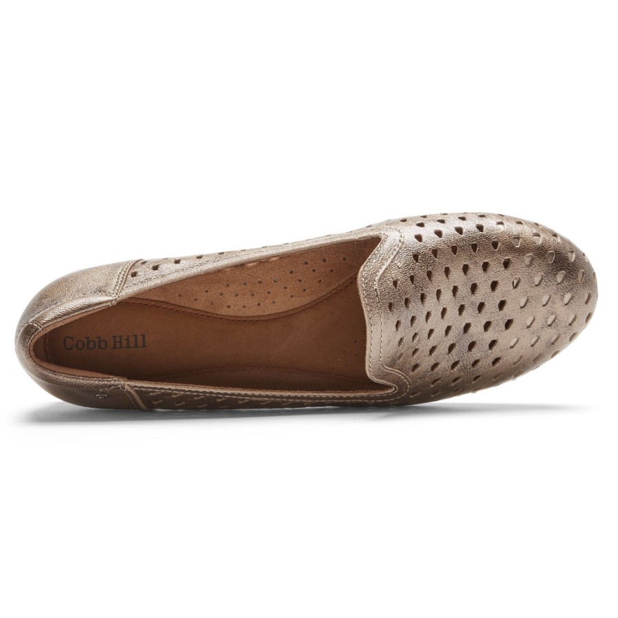 Rockport Women's Maiika Woven Slip-On Metallic Leather