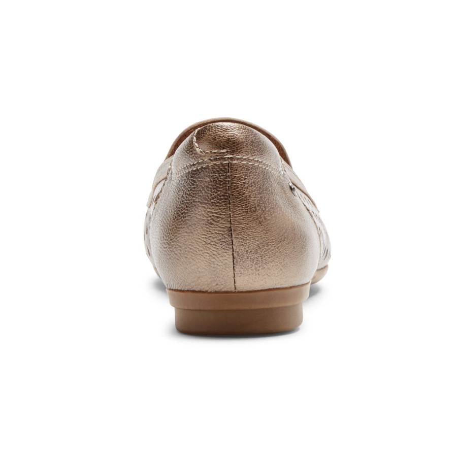 Rockport Women's Maiika Woven Slip-On Metallic Leather