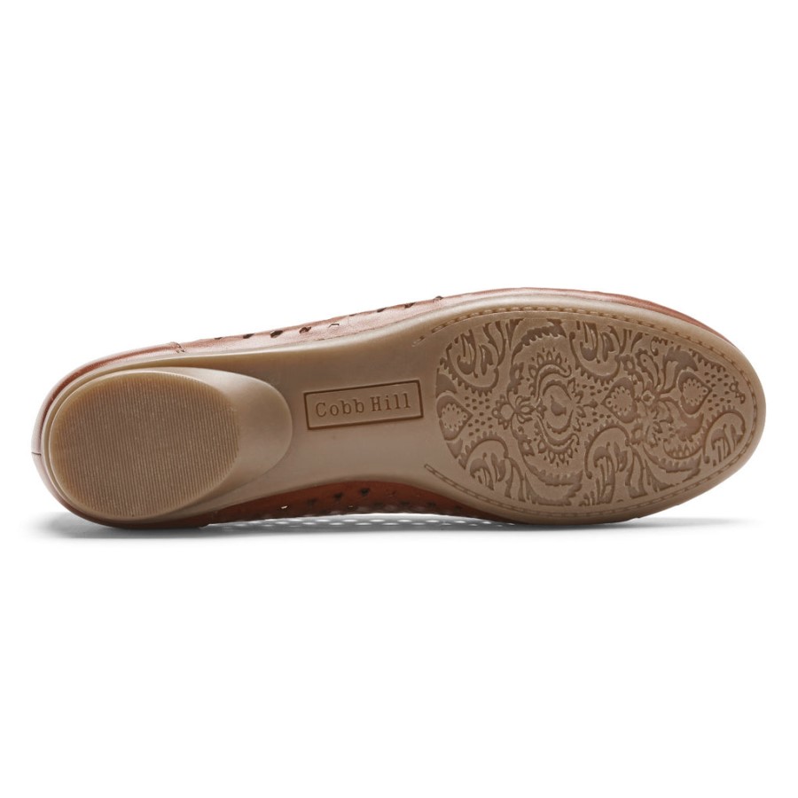 Rockport Women's Maiika Woven Slip-On Tan Leather