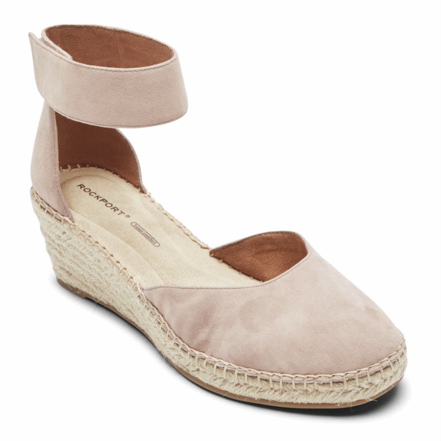 Rockport Women's Marah Ankle Strap Wedge Sandal Blush