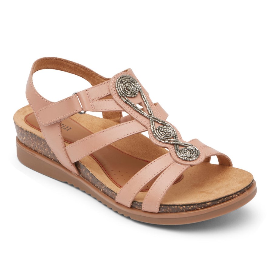 Rockport Women's May Beaded Sandal Tuscany Pink