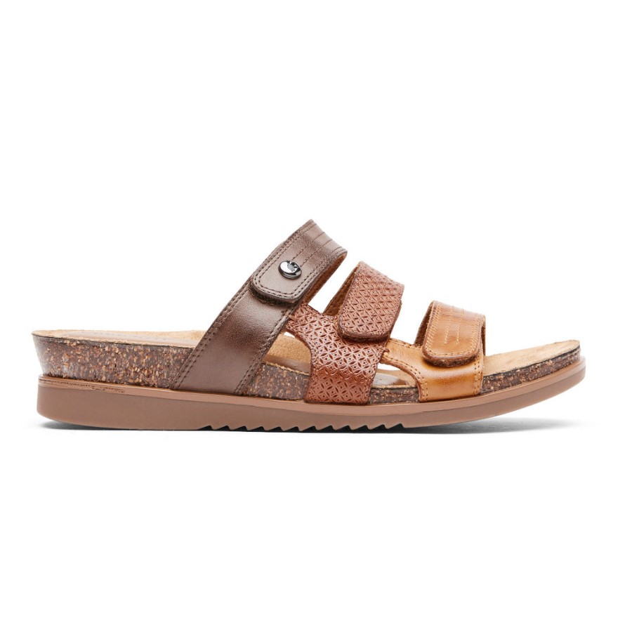 Rockport Women's May Slide Sandal Tan