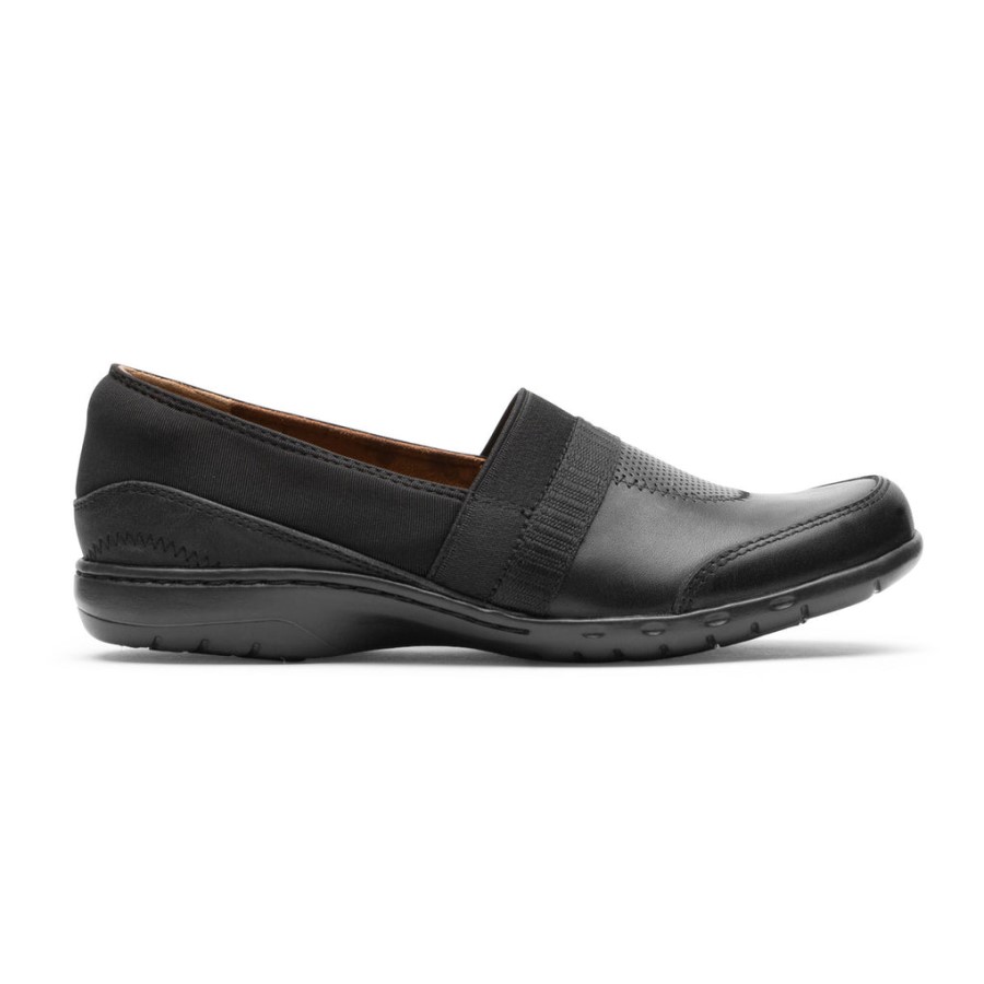 Rockport Women's Penfield A-Line Slip-On Black Lthr