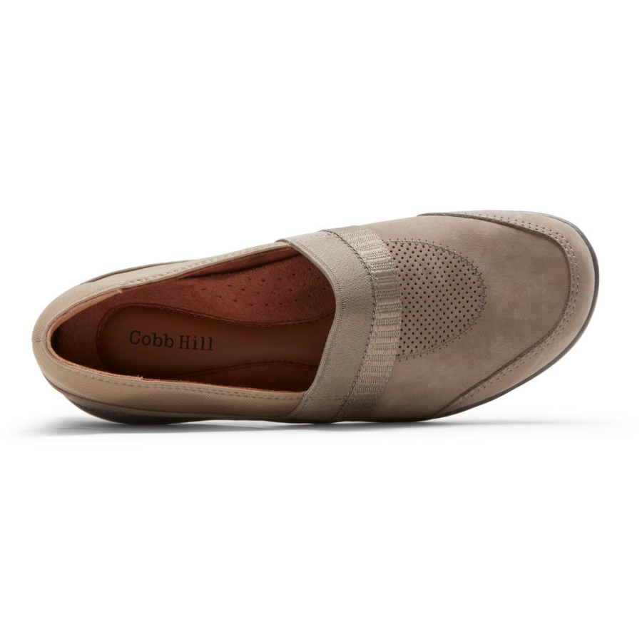 Rockport Women's Penfield A-Line Slip-On Taupe Nubuck