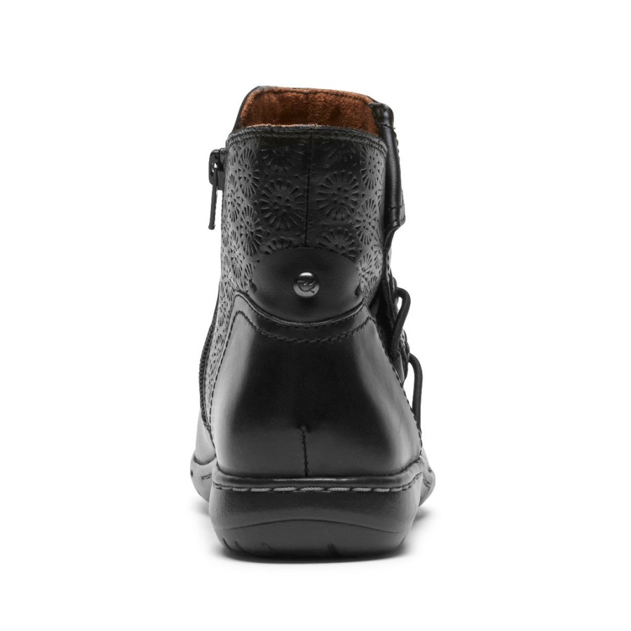 Rockport Women's Penfield Ruched Boot Black Leather
