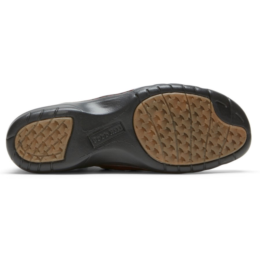 Rockport Women's Penfield Ruched Boot Red Leather