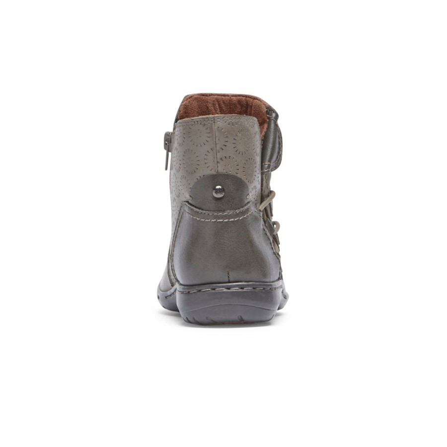 Rockport Women's Penfield Ruched Bootie Taupe Grey