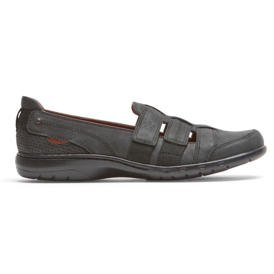 Rockport Women's Penfield Strappy Slip-On Black
