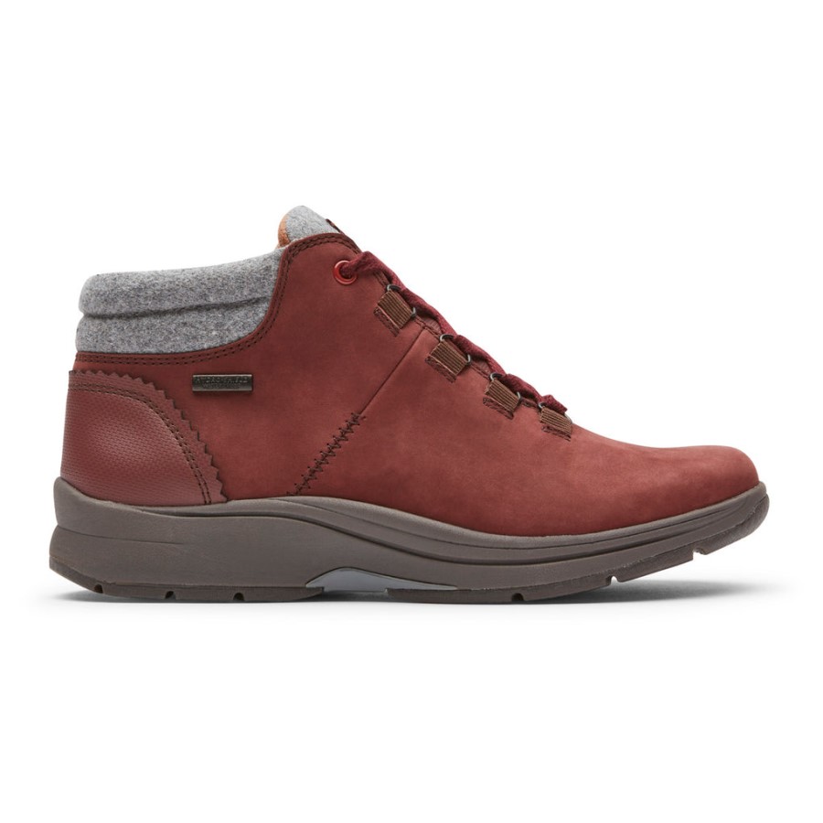 Rockport Women's Piper Hiker Bootie-Waterproof Redwood