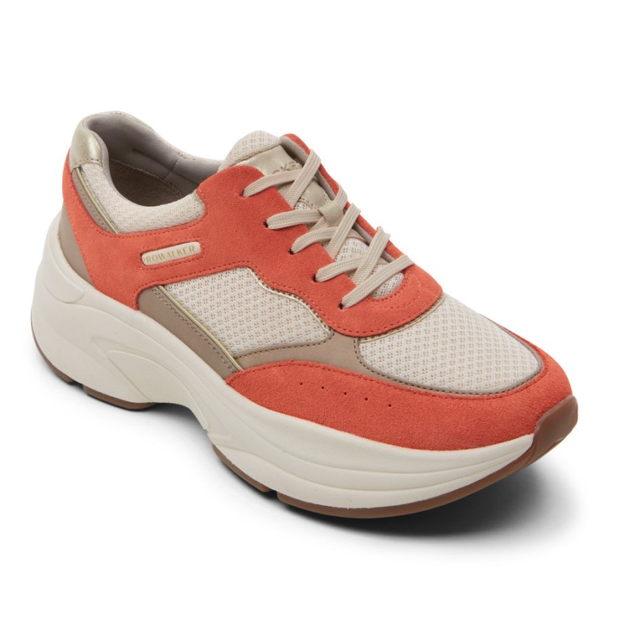 Rockport Women's ProWalker Eco Sneaker Tan Orange