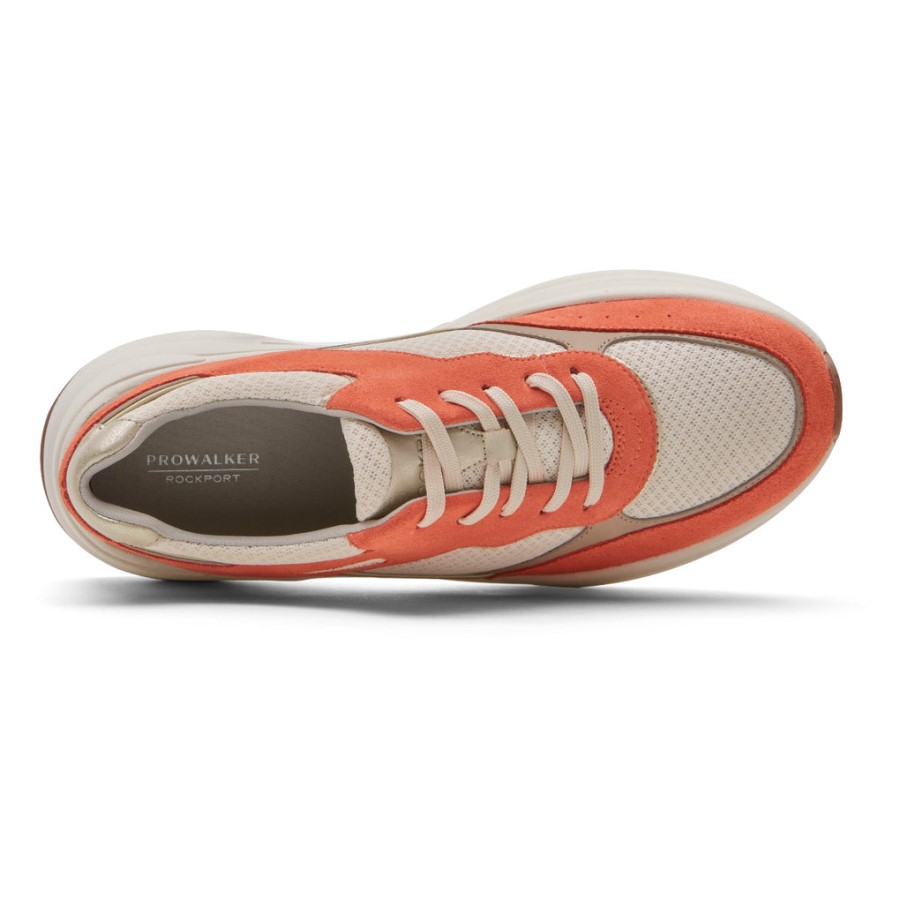 Rockport Women's ProWalker Eco Sneaker Tan Orange