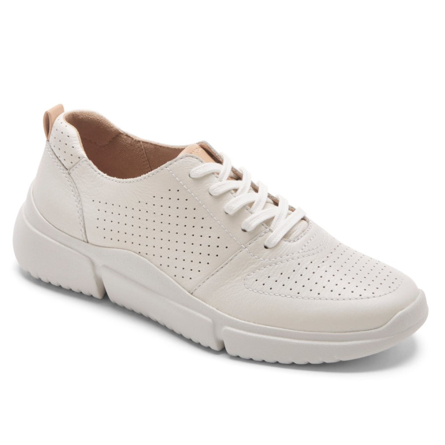 Rockport Women's R-Evolution Washable Lace-Up Sneaker White Washable