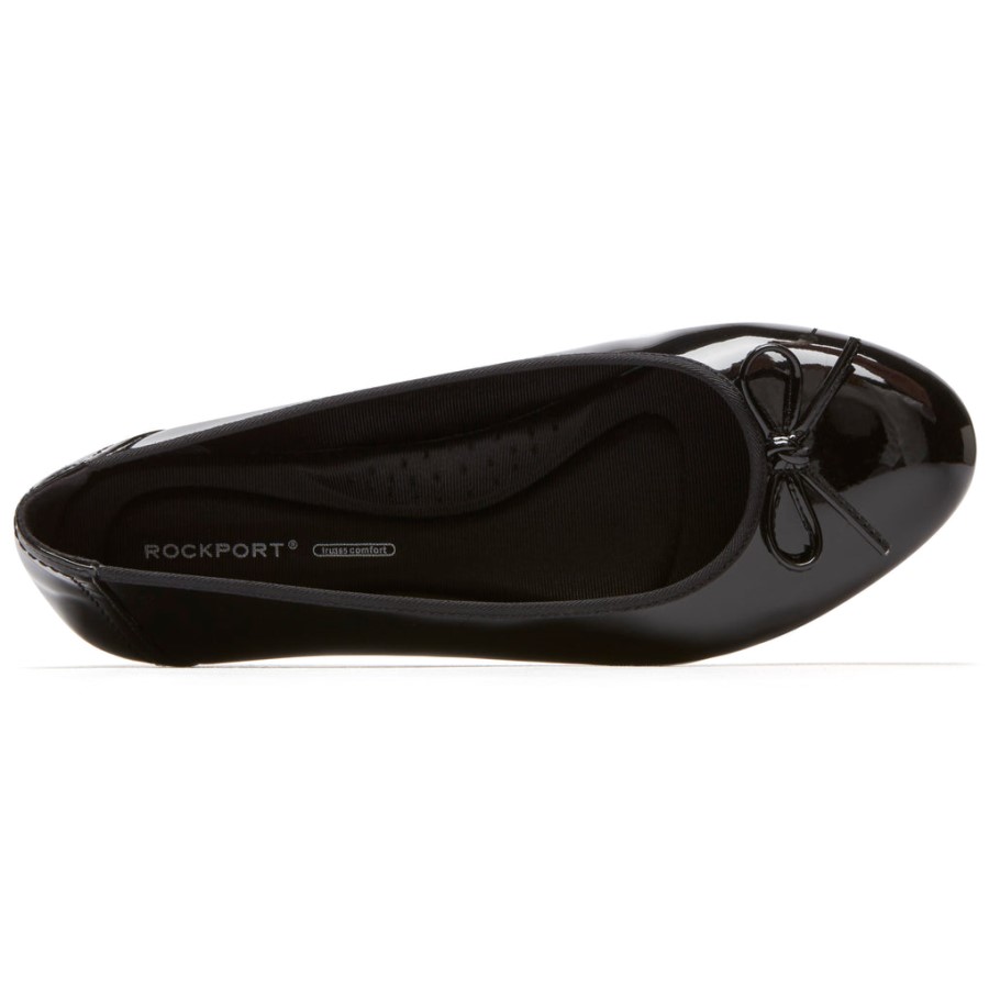 Rockport Women's Reagan Ballet Flat Black Patent Synthetic