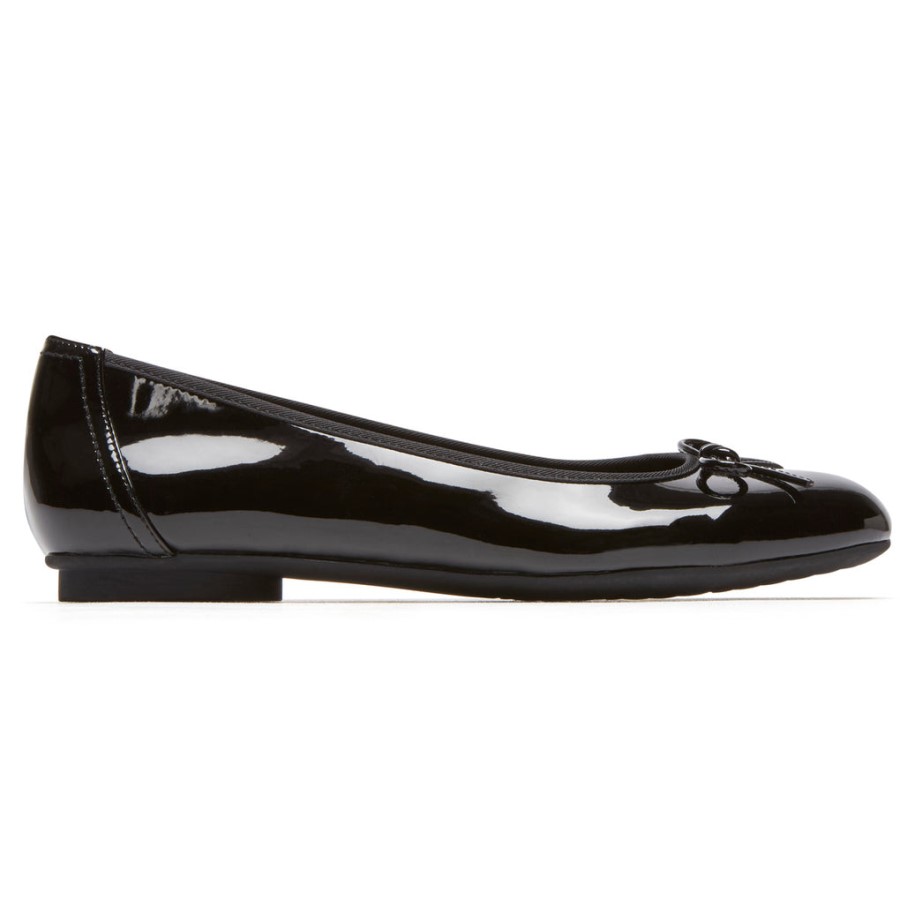Rockport Women's Reagan Ballet Flat Black Patent Synthetic