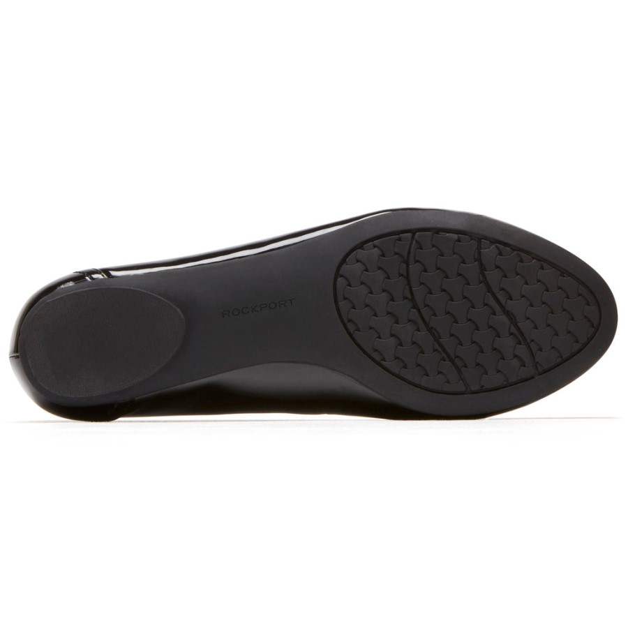 Rockport Women's Reagan Ballet Flat Black Patent Synthetic