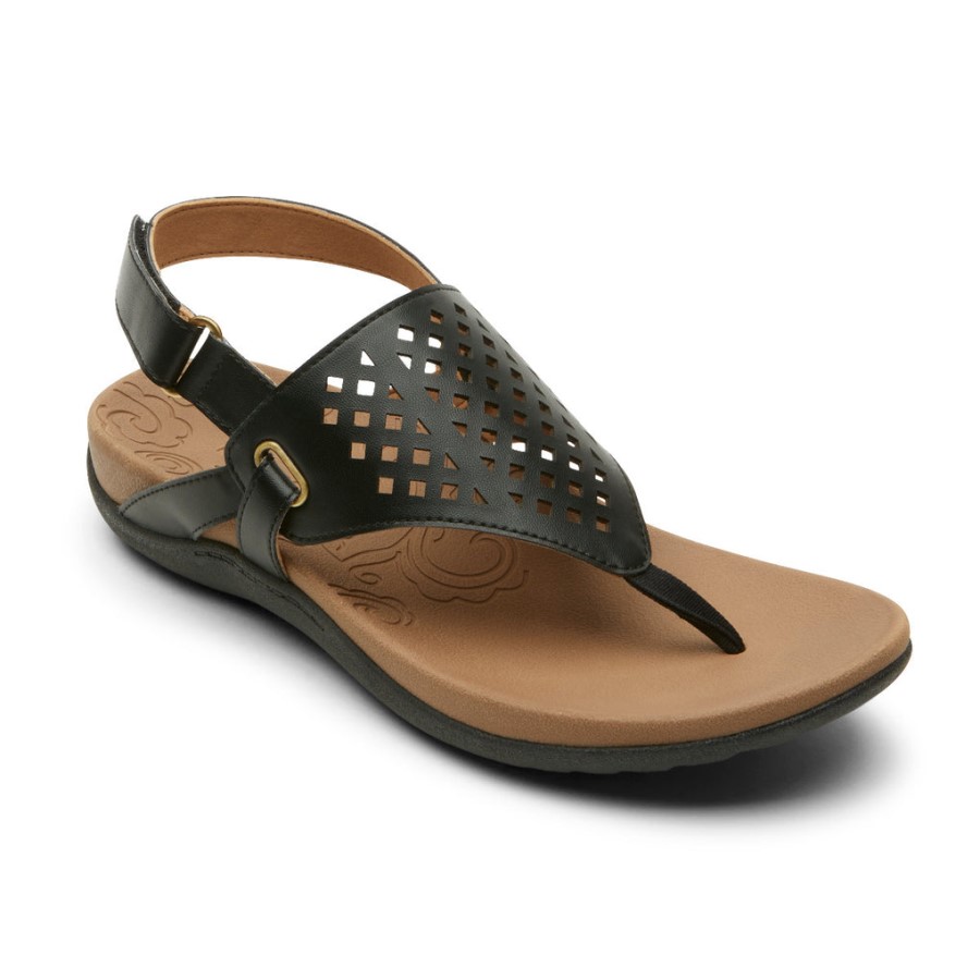 Rockport Women's Ridge Thong Sandal Black