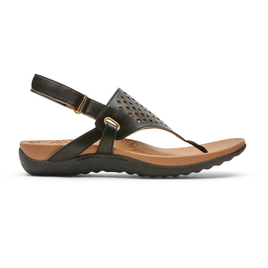 Rockport Women's Ridge Thong Sandal Black