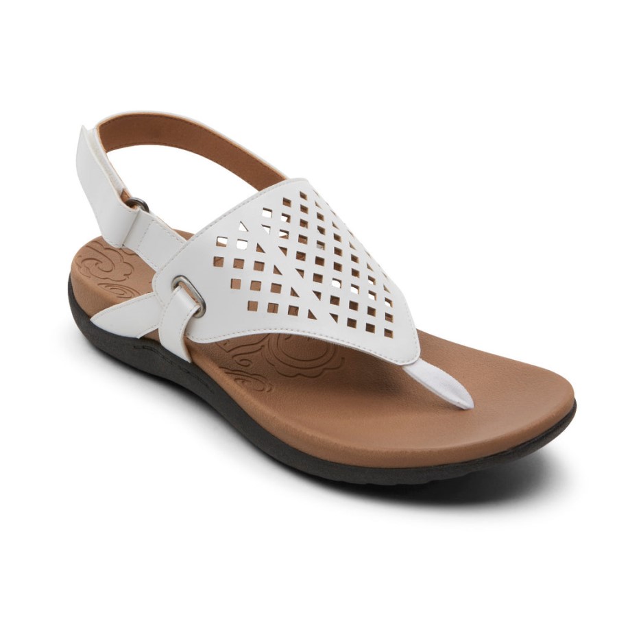Rockport Women's Ridge Thong Sandal White