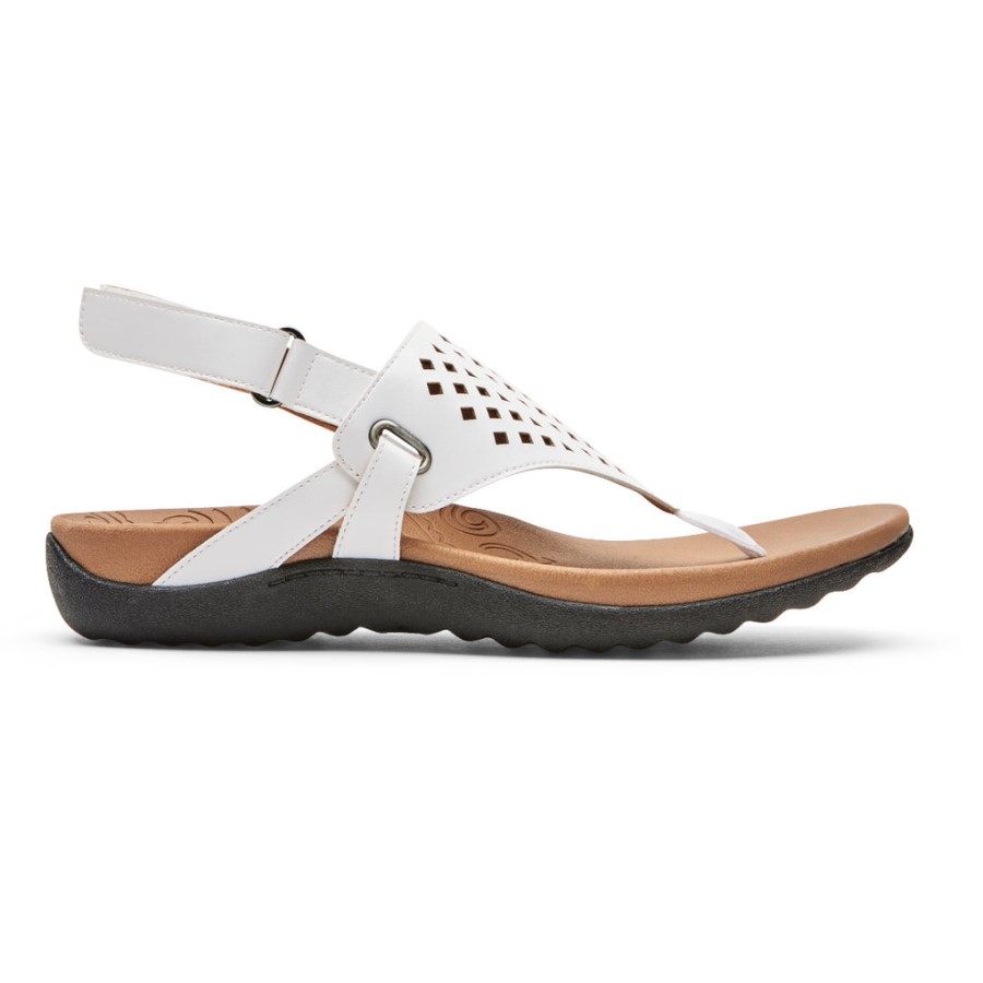 Rockport Women's Ridge Thong Sandal White