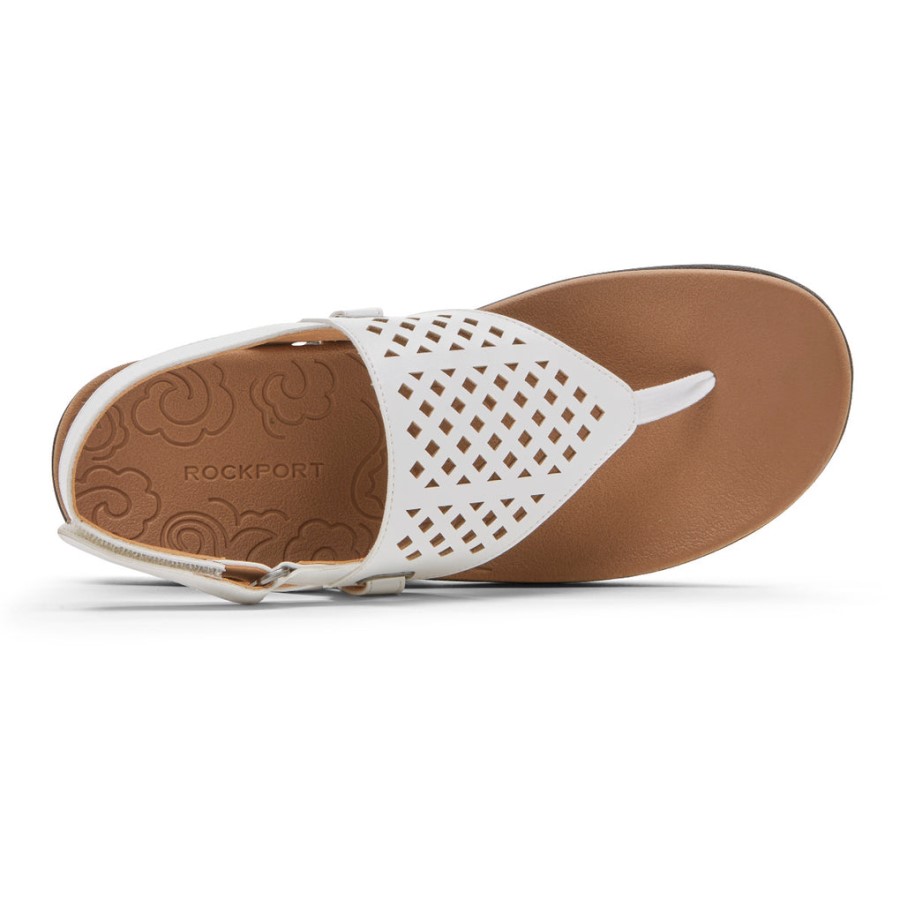 Rockport Women's Ridge Thong Sandal White